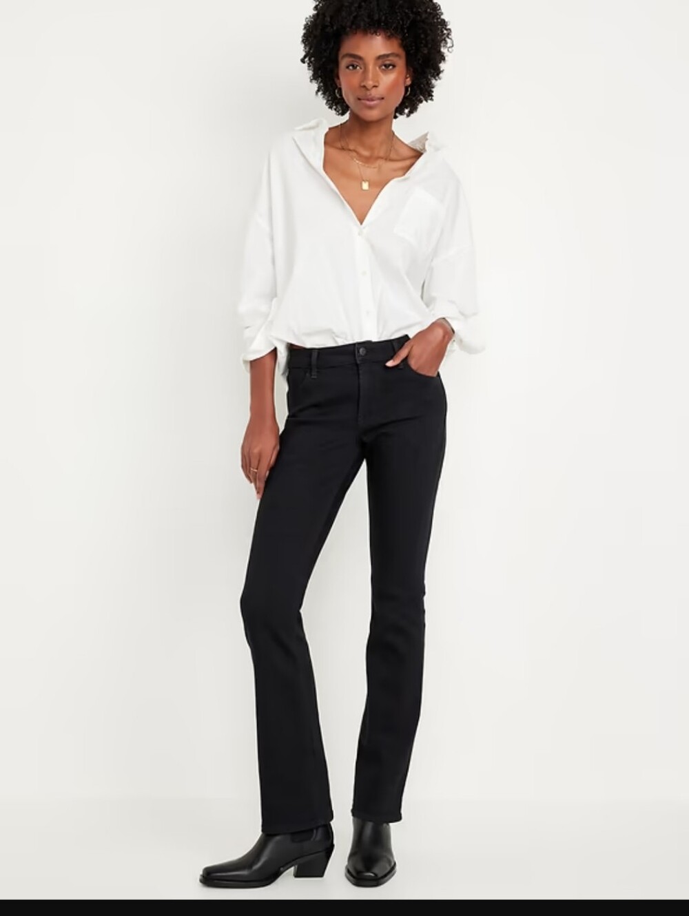 Old Navy Mid-rise WOW Bootcut Denim Jeans Blackjack Sz 4.
